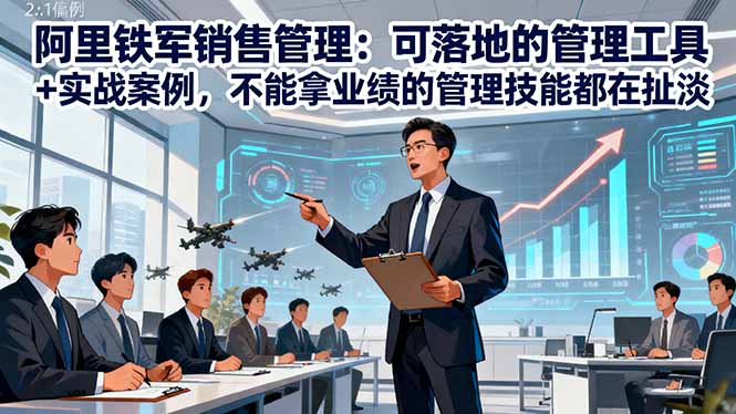 阿里铁军销售管理：可落地的管理工具+实战案例，不能拿业绩的管理都在扯淡-资源宝库