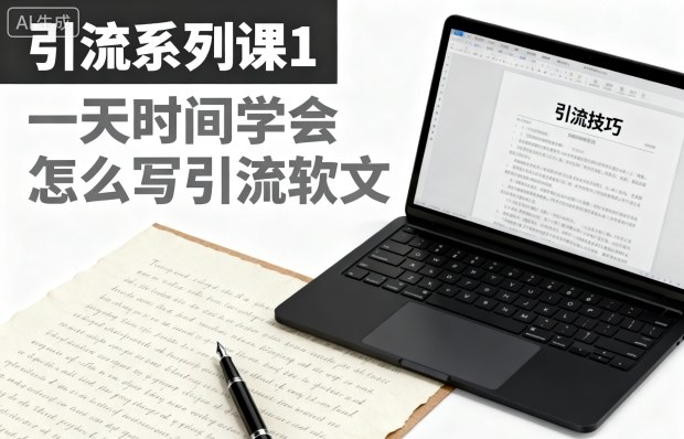 引流系列课1，一天时间学会怎么写引流软文-资源宝库