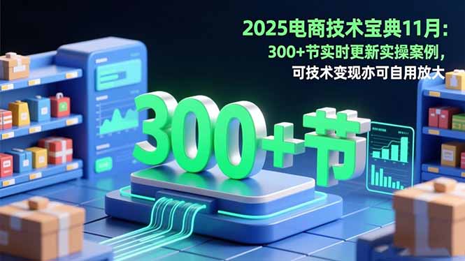 2025电商技术宝典11月：200+节实时更新实操案例，可技术变现亦可自用放大-资源宝库