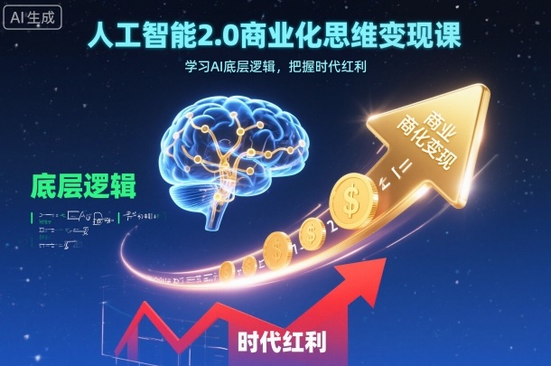 人工智能2.0商业化思维变现课，学习AI底层逻辑，把握时代红利-资源宝库