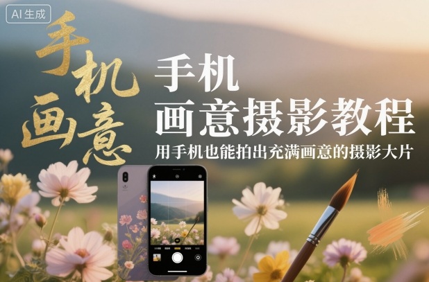 手机画意摄影教程，用手机也能拍出充满画意的摄影大片-资源宝库