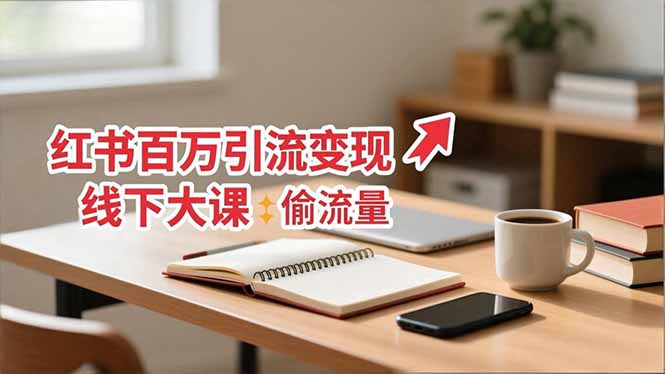 小红书百万引流变现-11月线下大课：分享从0到百万引流路径，手把手教偷流量、拿结果-资源宝库