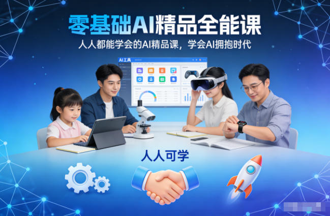 零基础AI精品全能课，人人都能学会的AI精品课，学会AI拥抱时代-资源宝库