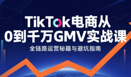 TikTok电商从0到千万GMV实战课，从0到1拆解实战秘籍(更新)-资源宝库