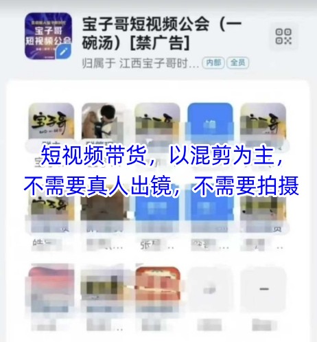 宝子哥头部团队短视频带货，以混剪为主，不需要真人出镜，不需要拍摄【更新11月】-资源宝库