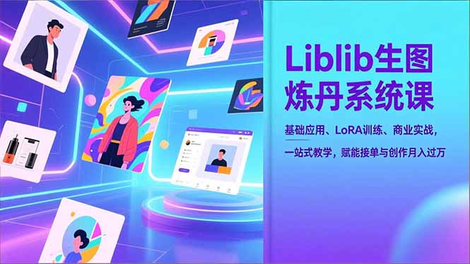 Liblib生图炼丹系统课，基础应用、LoRA训练、商业实战，一站式教学，赋能接单与创作月入过万-资源宝库