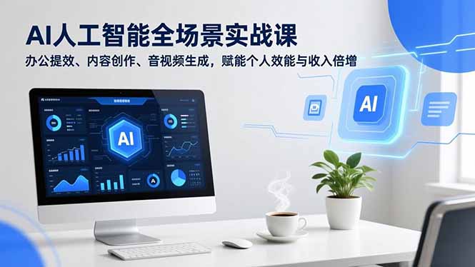AI人工智能全场景实战课，办公提效、内容创作、音视频生成，赋能个人效能与收入倍增-资源宝库