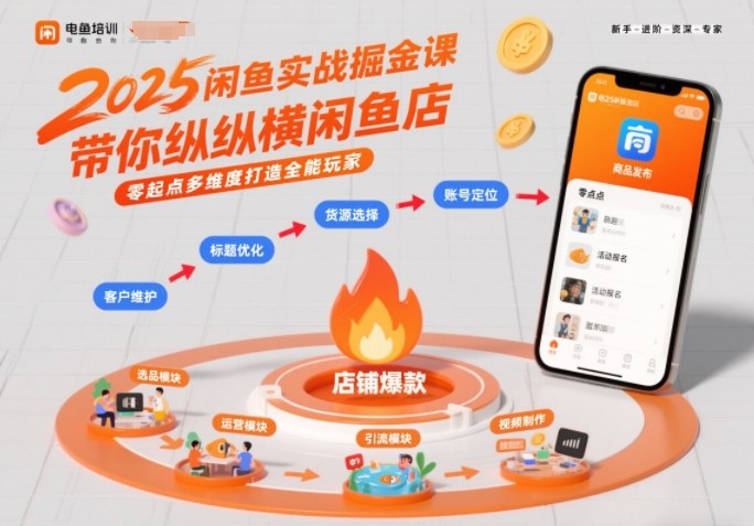 2025闲鱼实战掘金课，带你纵横闲鱼店，零起点多维度打造全能玩家-资源宝库