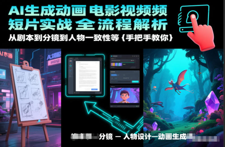 AI生成动画电影视频短片实战全流程解析,从剧本到分镜到人物一致性等手把手教你