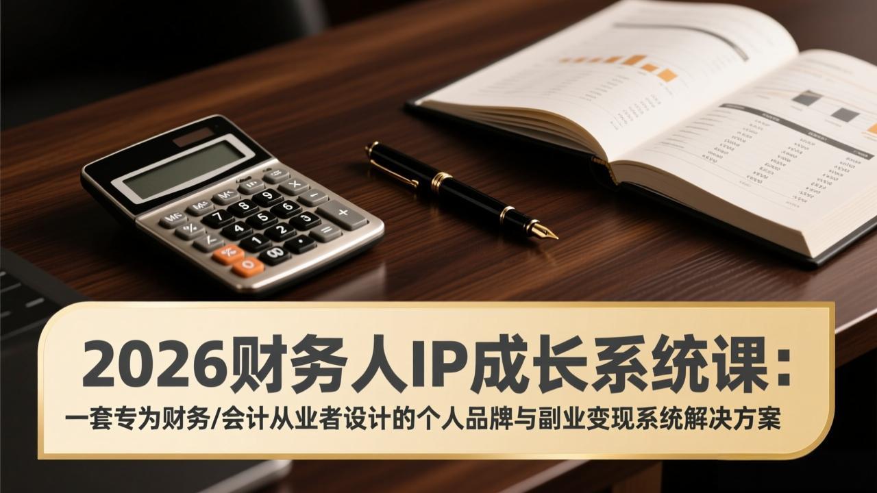 2026财务人IP成长系统课：一套专为财务/会计从业者设计的个人品牌与副业变现系统解决方案-资源宝库