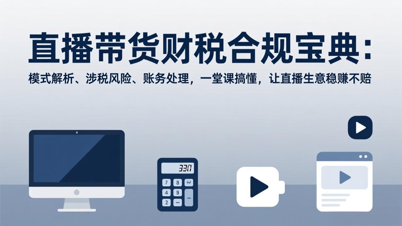 直播带货财税合规宝典：模式解析、涉税风险、账务处理，一堂课搞懂，让直播生意稳赚不赔-资源宝库