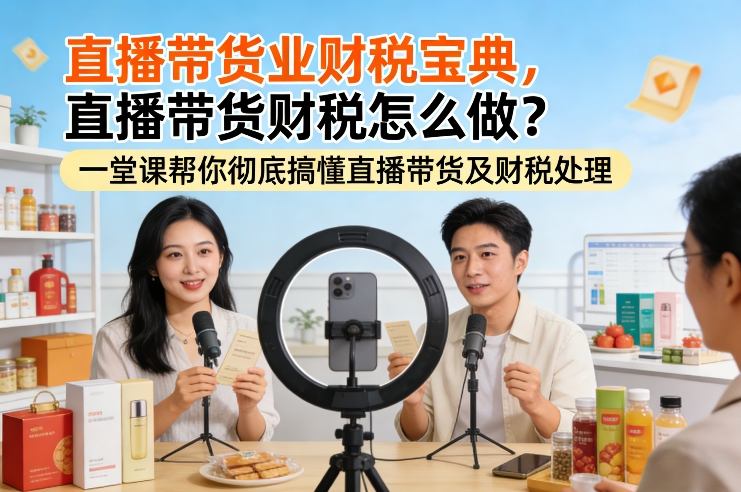 直播带货业财税宝典，直播带货财税怎么做？一堂课帮你彻底搞懂直播带货及财税处理-资源宝库