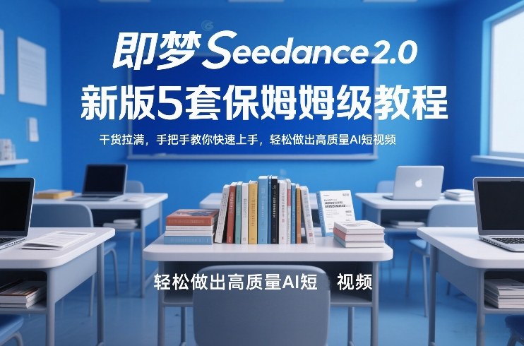 即梦Seedance2.0新版5套保姆级教程，干货拉满，手把手教你快速上手，轻松做出高质量AI短视频-资源宝库