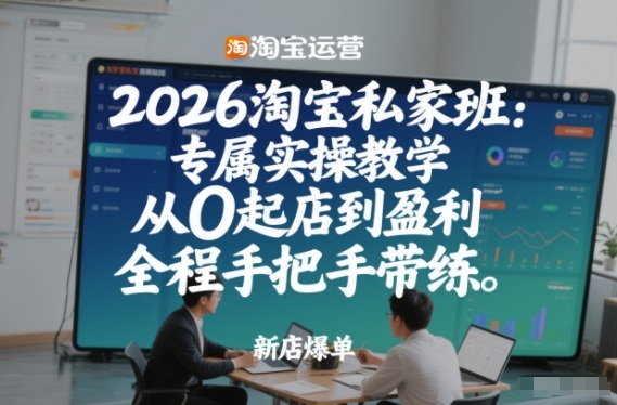 2026淘宝私家班：专属实操教学，从0起店到盈利，全程手把手带练(更新)-资源宝库