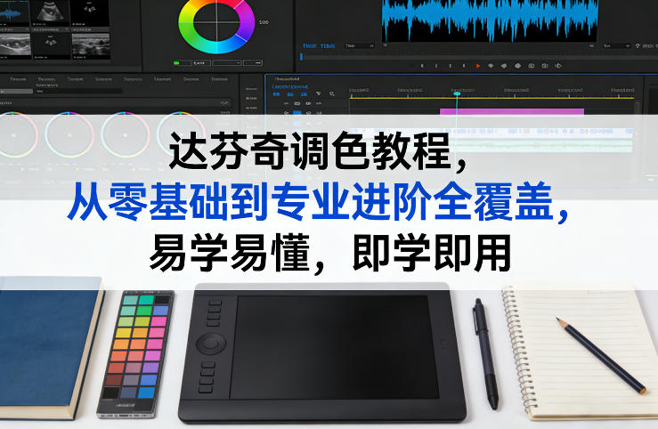 达芬奇调色教程,从零基础到专业进阶全覆盖,易学易懂,即学即用