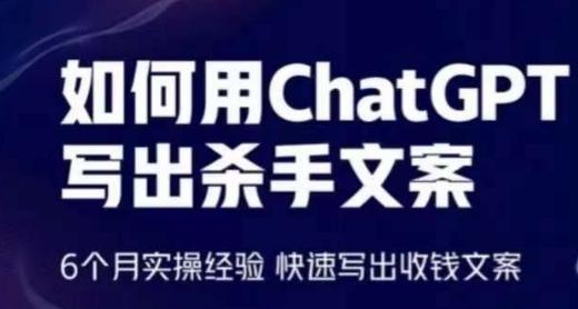 如何用ChatGPT写出杀手文案，6个月实操经验，快速写出收钱文案-资源宝库