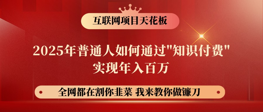 网创项目终点站-镰刀训练营超级IP合伙人,25年普通人如何通过“知识付费”年入百万