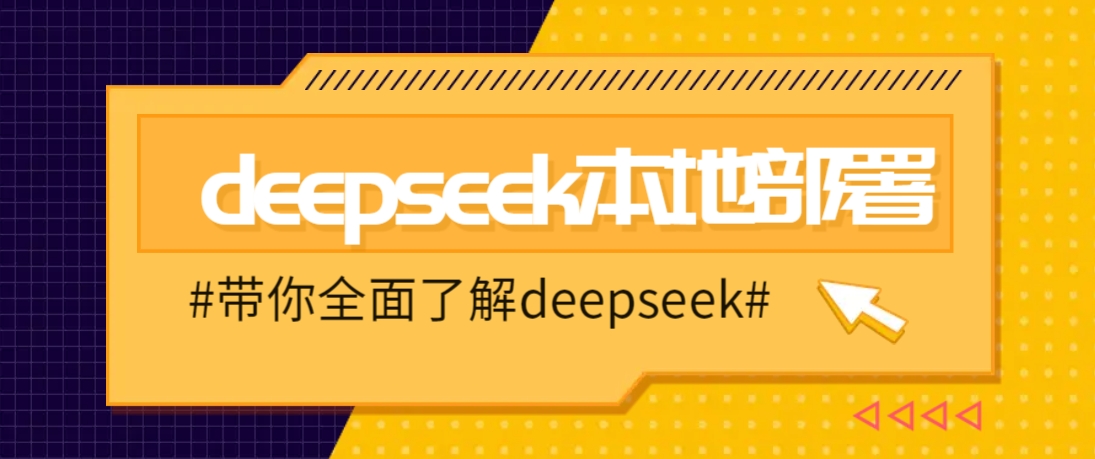 DeepSeek本地部署详细教程，轻松将deepseek部署到你的电脑上-资源宝库