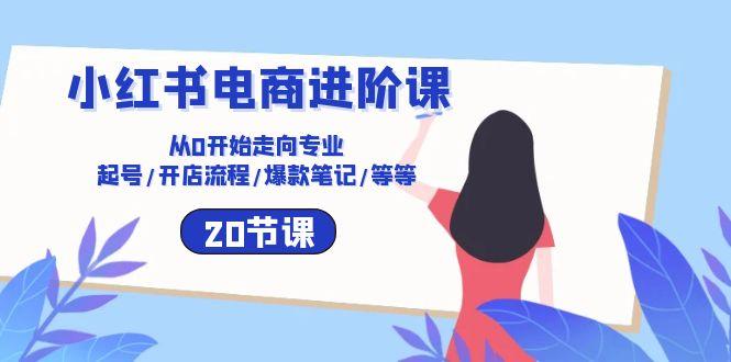 小红书电商进阶课：从0开始走向专业 起号/开店流程/爆款笔记/等等(20节-资源宝库