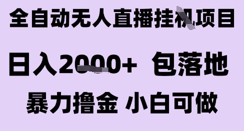 最新全自动抖音无人直播挂G项目,日入2k+ 包落地暴力撸金,小白可做【揭秘】
