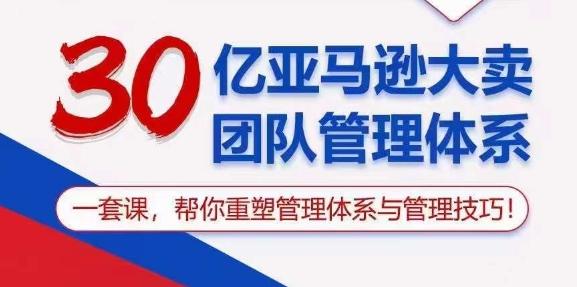 30亿亚马逊大卖团队管理体系，一套课，帮你重塑管理体系与管理技巧-资源宝库