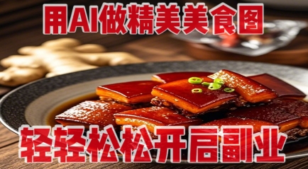 用AI做精美美食图，无需专业设备拍摄，轻轻松松开启副业-资源宝库