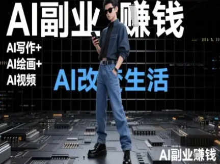 AI改变生活(Ai写作+AI绘画+Ai视频)，AI副业挣钱-资源宝库