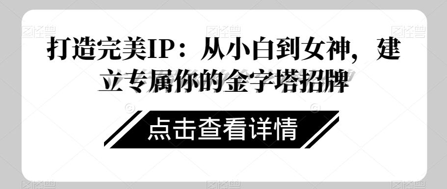 打造完美IP：从小白到女神，建立专属你的金字塔招牌-资源宝库