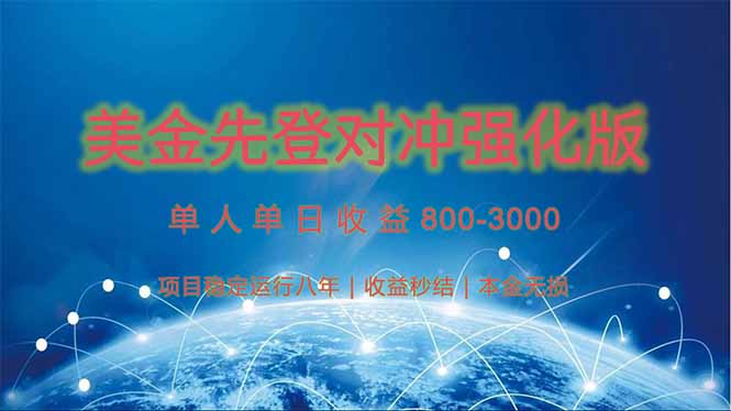 美金先登计划对冲强化版，2025年黑马中最暴力收益日收益1k-4k(可放大…-资源宝库