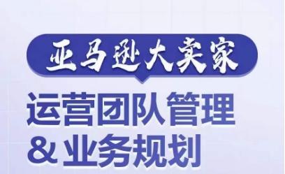 亚马逊大卖家-运营团队管理&业务规划,为你揭秘如何打造超强实力的运营团队