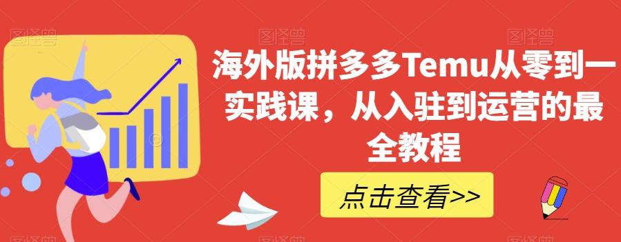 海外版拼多多Temu从零到一实践课，从入驻到运营的最全教程-资源宝库