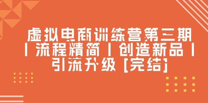 虚拟电商训练营第三期丨流程精简丨创造新品丨引流升级 [完结]-资源宝库