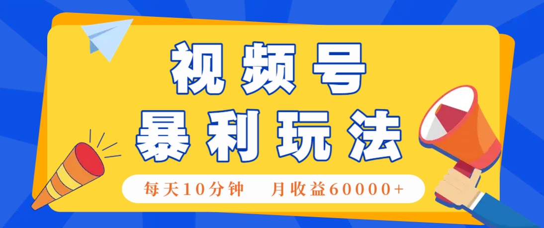 视频号AI赚钱法，每天只需10分钟，月入6万+！(超详细拆解)-资源宝库