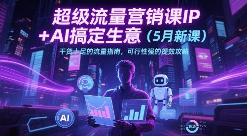 超级流量营销课IP+AI搞定生意(5月新课)干货十足的流量指南，可行性强的提效攻略-资源宝库