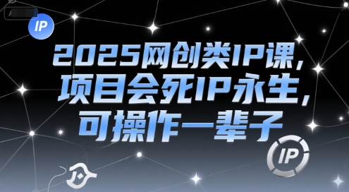 2025网创类IP课，项目会死IP永生，可操作一辈子-资源宝库