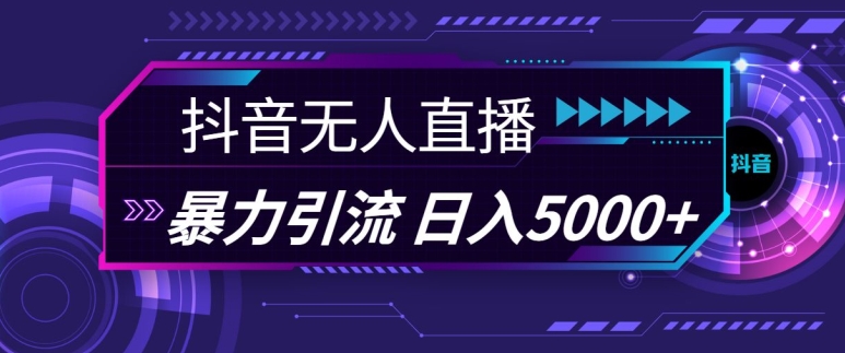 抖音快手视频号全平台通用无人直播引流法，利用图片模板和语音话术，暴力日引流100+创业粉【揭秘】-资源宝库