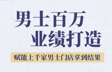 2025男士美业百万业绩打造，赋能上千家男士门店拿到结果-资源宝库