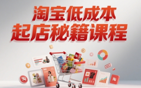 淘宝低成本起店系统课，助你快速起店，实现弯道超车-资源宝库