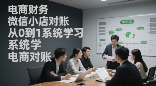 电商财务微信小店对账，从0到1系统学习电商对账-资源宝库