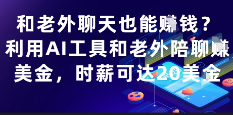 和老外聊天也能挣钱？利用AI工具和老外陪聊挣美金，时薪可达20刀-资源宝库