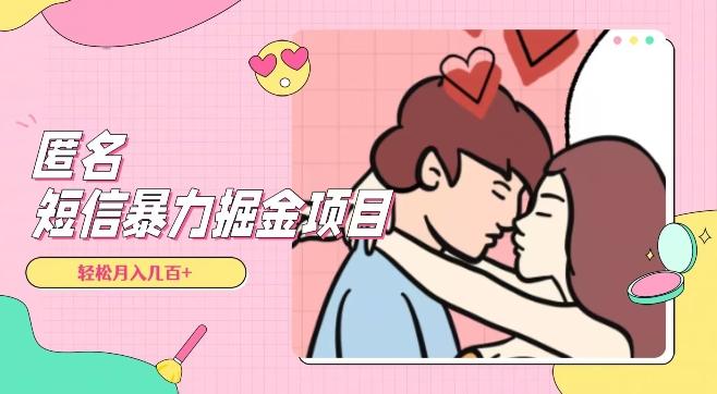 全网首发，揭秘超冷门匿名短信项目，通过信息差日入几百+【揭秘】-资源宝库